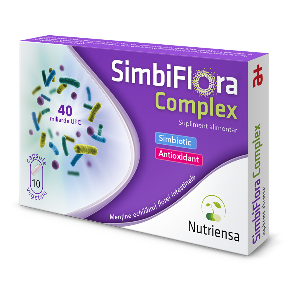 SimbiFlora Complex Nutriensa, 10 capsule vegetale, Antibiotice SA