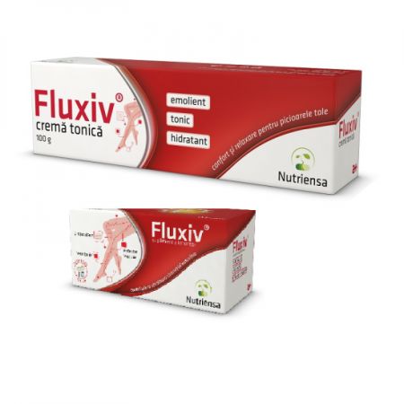 Pachet Fluxiv crema tonica + Fluxiv, 10 comprimate
