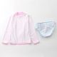 Costum de baie pentru fete, masura 4XL/130-140 cm, Roz, Baltic bebe 518476