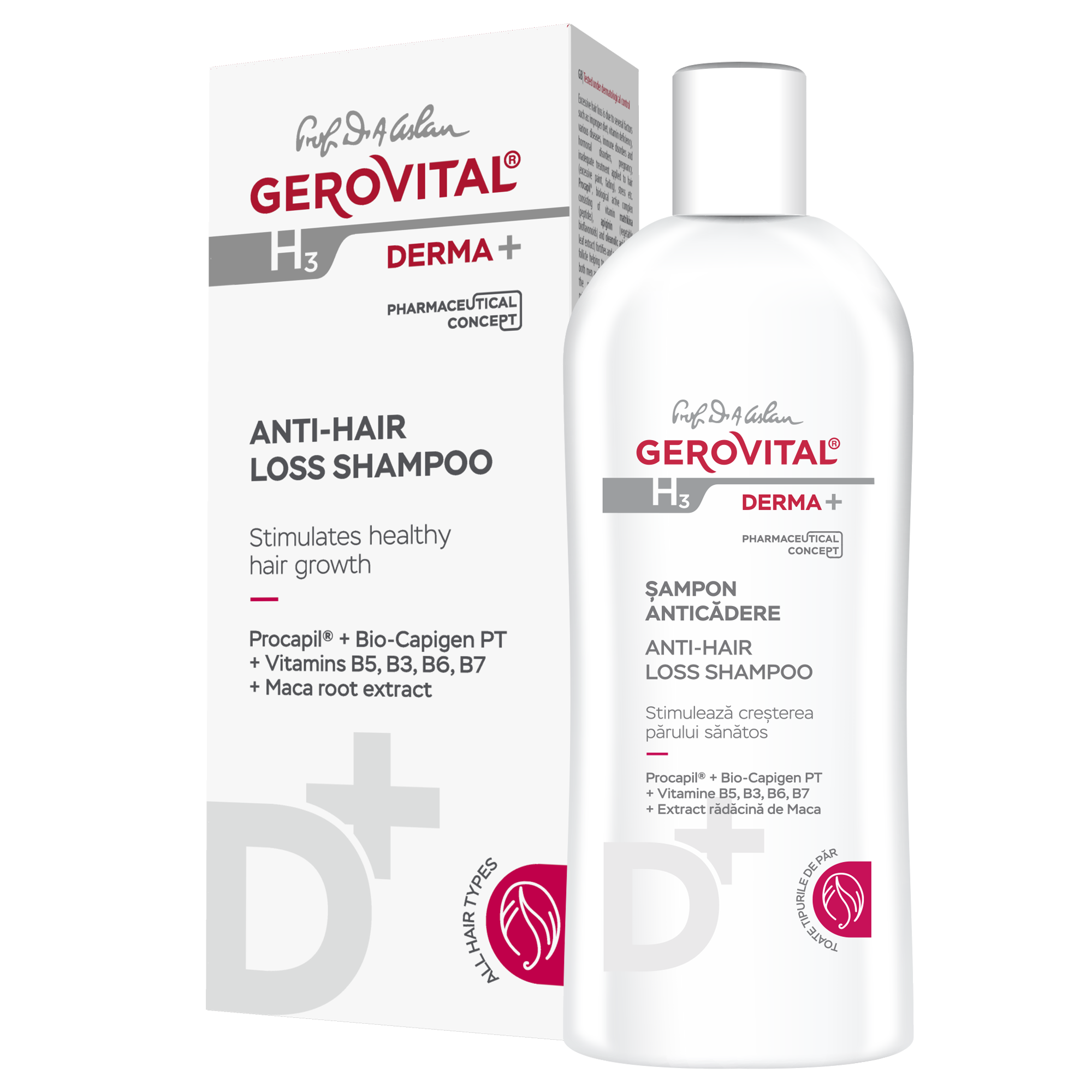 Sampon anticadere Gerovital H3 Derma+, 200 ml, Gerovital
