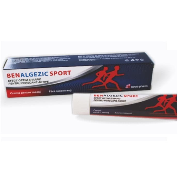 Benalgezic Sport crema pentru dureri musculare si articulare, 45 ml, Slavia Pharm