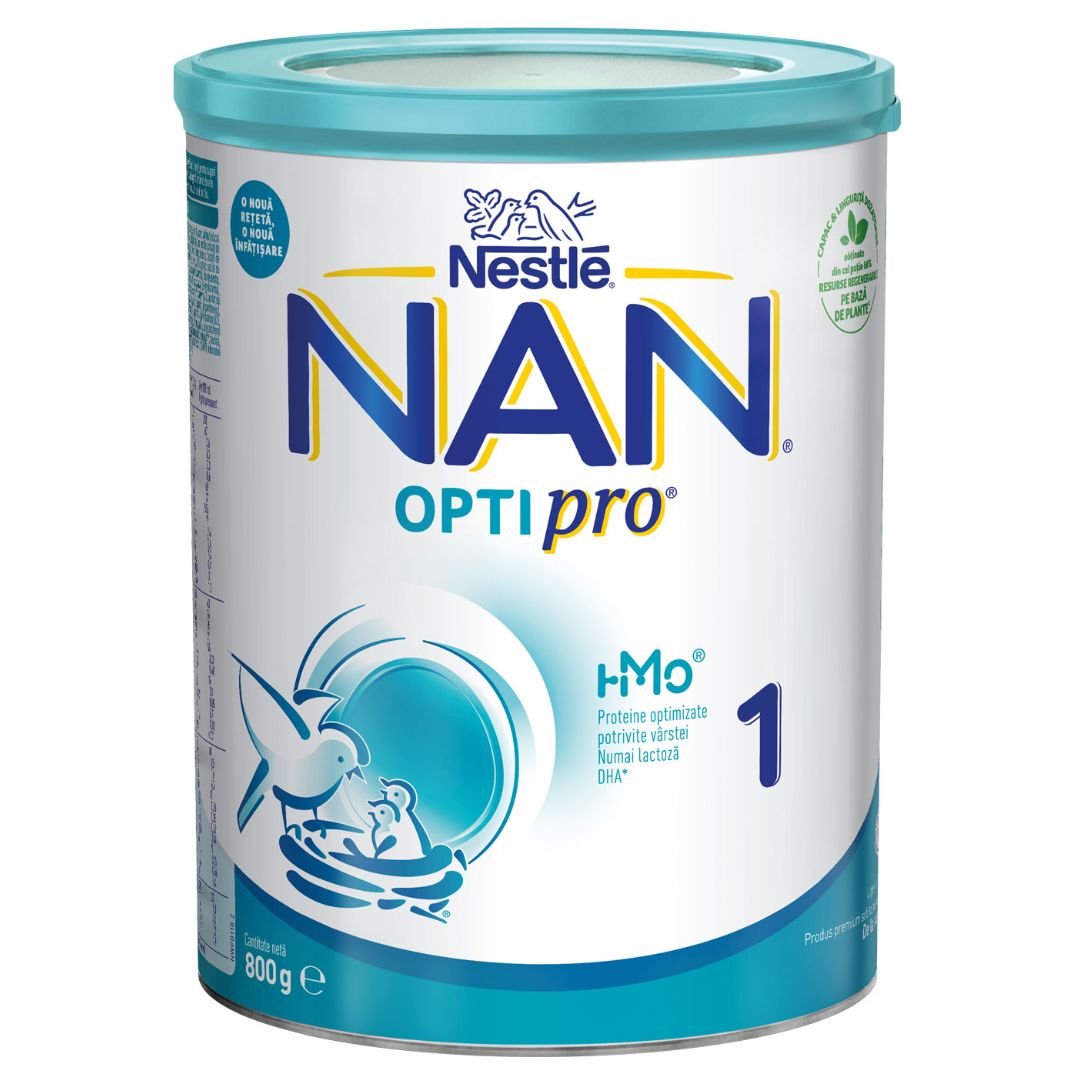 Pachet formula lapte de inceput Nan 1 Optipro HMO, +0 luni, 3x800 g, Nestle 534534