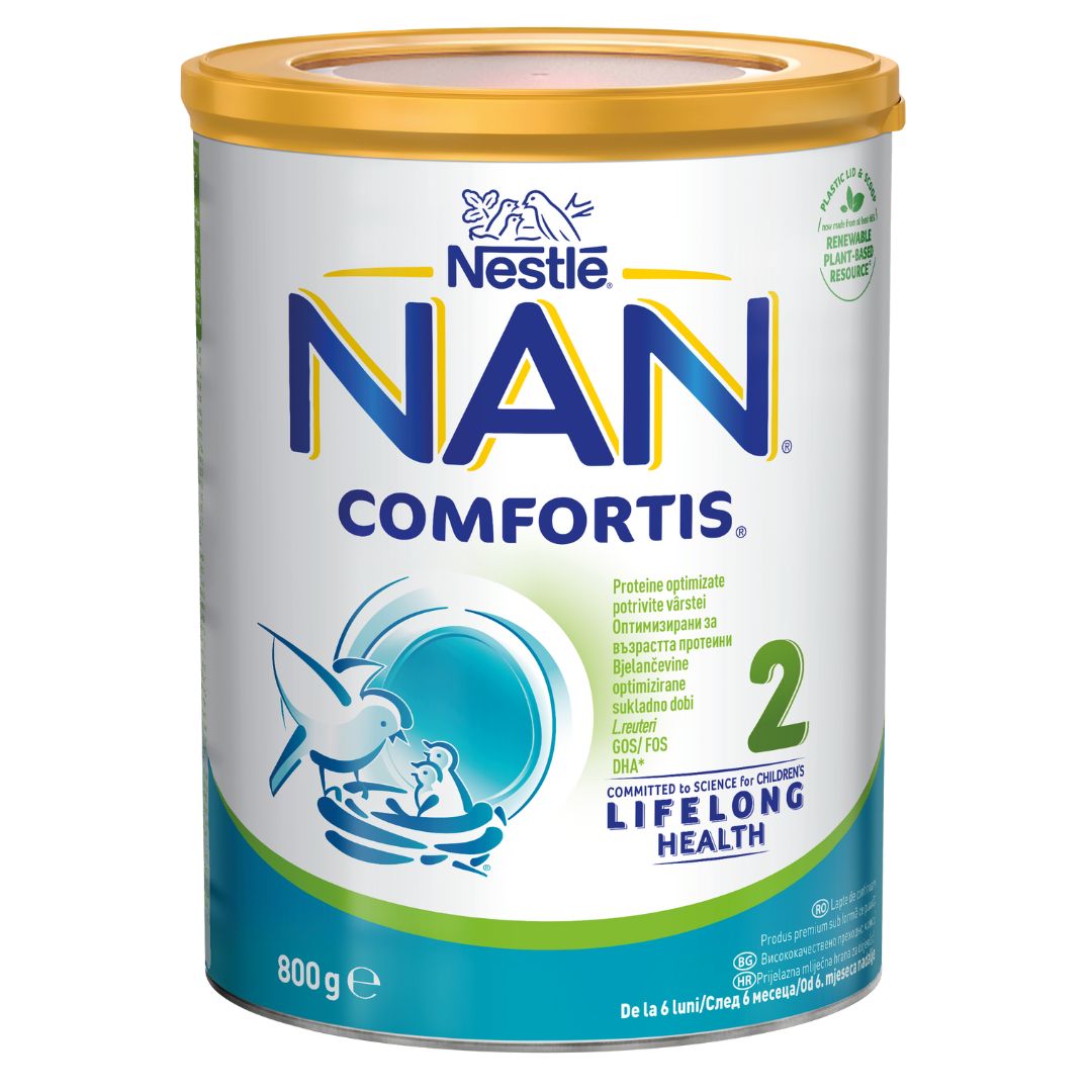 Pachet formula lapte de continuare Nan 2 Comfortis, +6 luni, 3x800 g, Nestle 534491