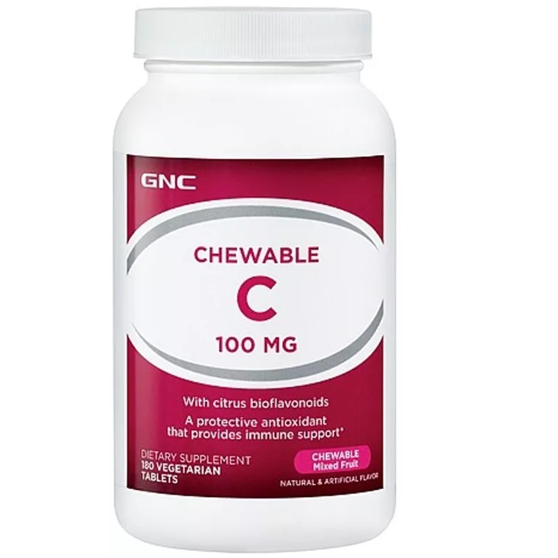Vitamina C masticabila Chewable C, 100 mg, 180 tablete, Gnc