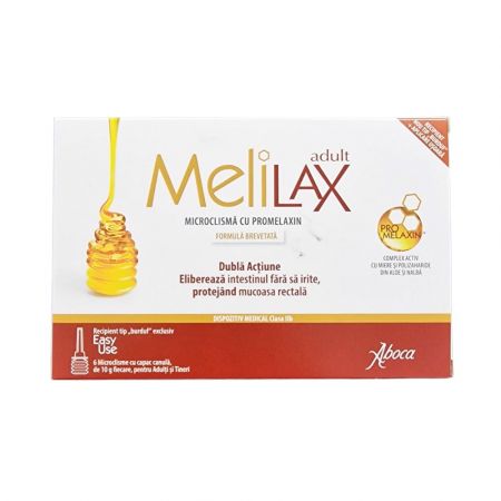 MeliLax Micoclisma pentru Adulti, 6x10 g, Aboca