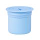 Cana cu pai si recipient din silicon pentru gustari Sip Snack, Mineral Blue, Minikoioi 521236