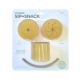 Cana cu pai si recipient din silicon pentru gustari Sip Snack, Mellow Yellow, Minikoioi 521255