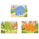 Set 3 puzzle din lemn Dinozauri, Big Jigs 450722