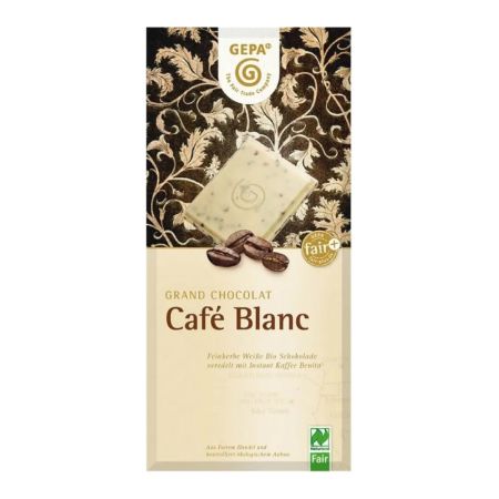 Ciocolata alba Bio cu cafea Cafe Blanc