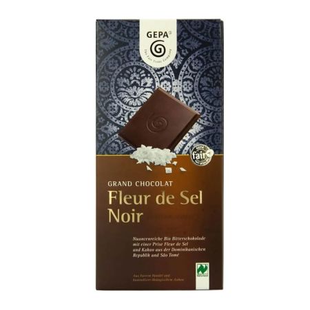 Ciocolata Bio neagra Fleur de Sel Noir