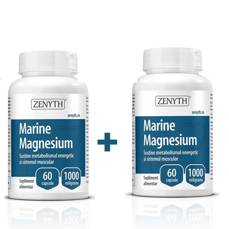 Pachet Marine Magnesium, 60 + 60 capsule, Zenyth