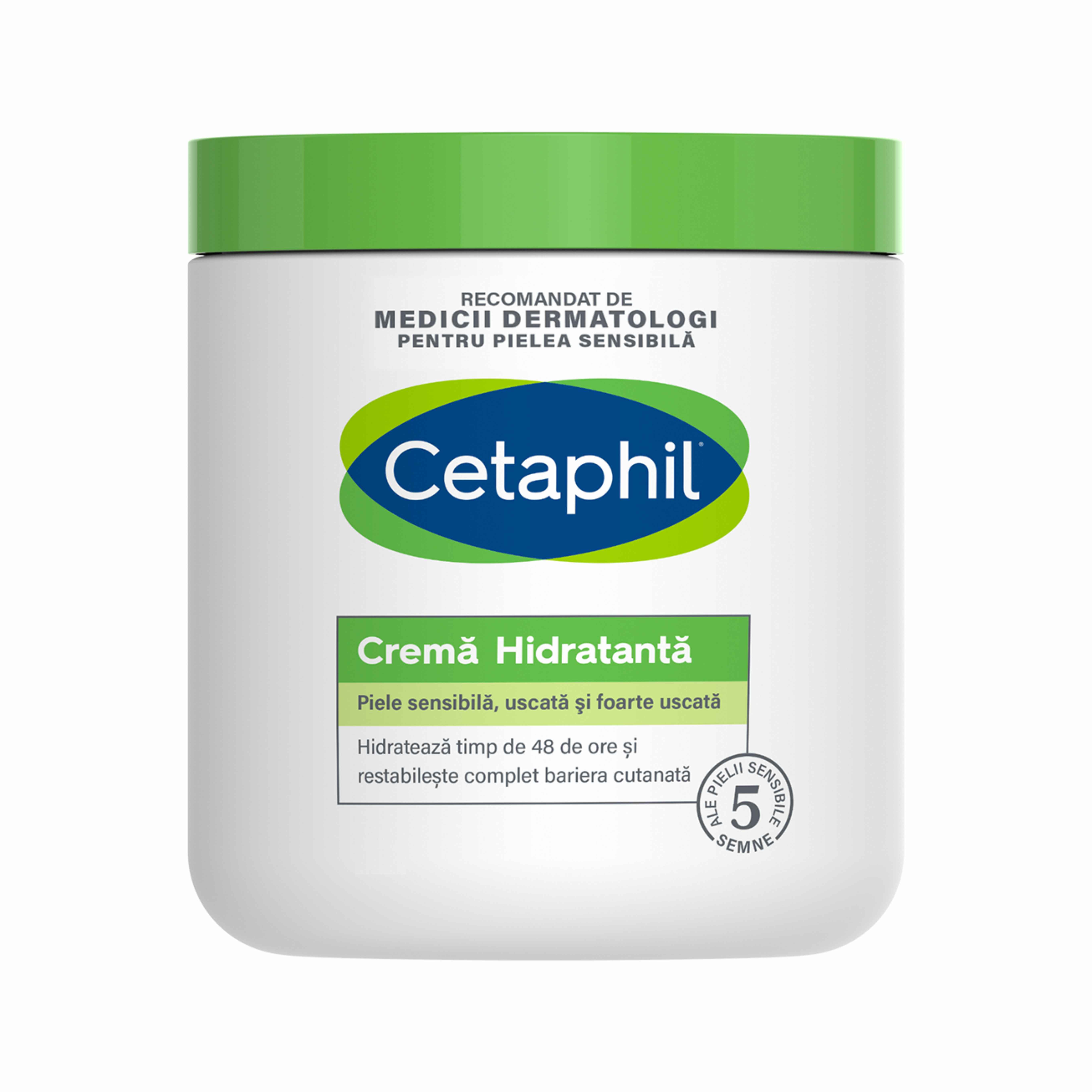 Crema hidratanta pentru piele sensibila Cetaphil, 450 g, Galderma