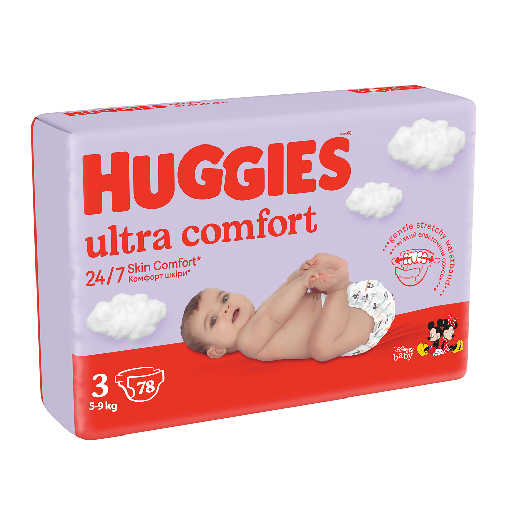 Scutece Ultra Comfort, Nr.3, 5-9 kg, 78 buc, Huggies