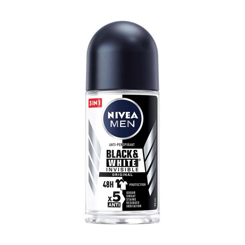 Deodorant roll-on pentru barbati Black & White Invisible Power, 50 ml, Nivea