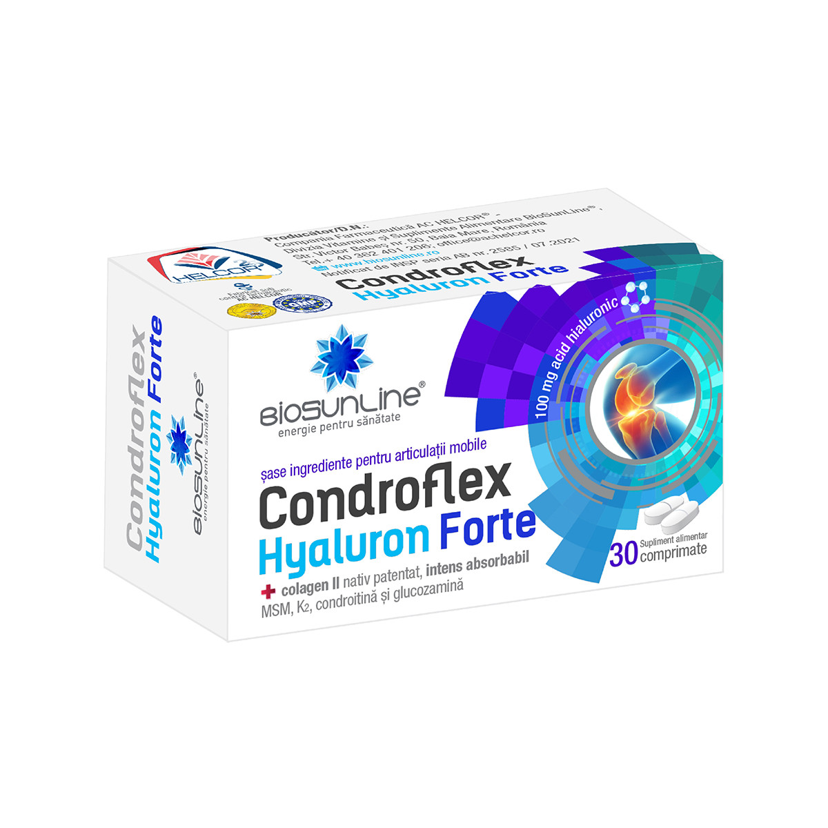 Condroflex Hyaluron Forte, 30 comprimate, BioSunLine