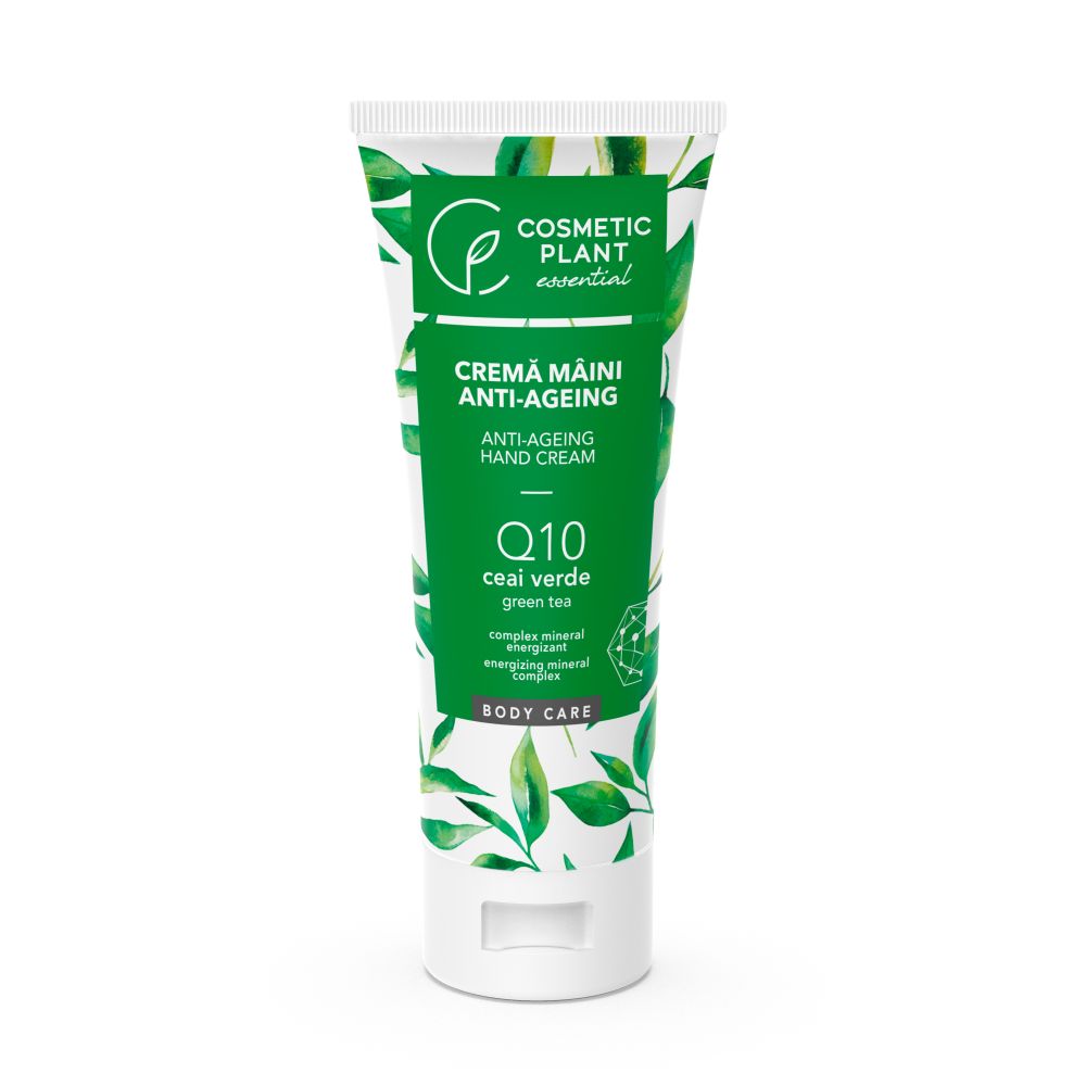 Crema anti-imbatranire pentru maini cu Q10 si ceai verde, 100 ml, Cosmetic Plant
