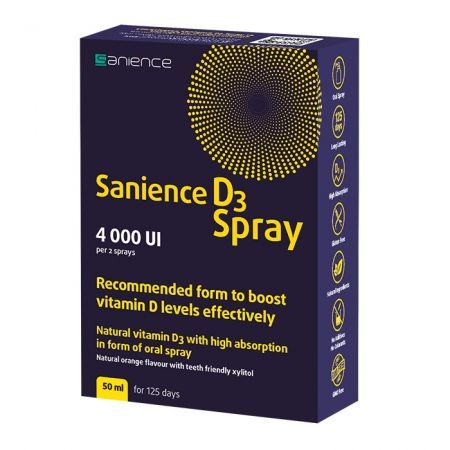 Spray cu vitamina D3, 4000UI, 50 ml