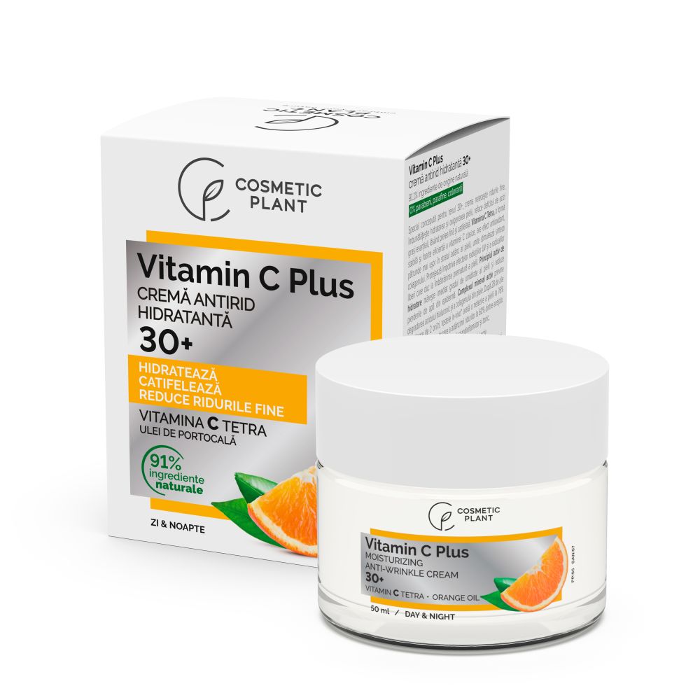 Crema antirid hidratanta vitamin C Plus 30+, 50 ml, Cosmetic Plant