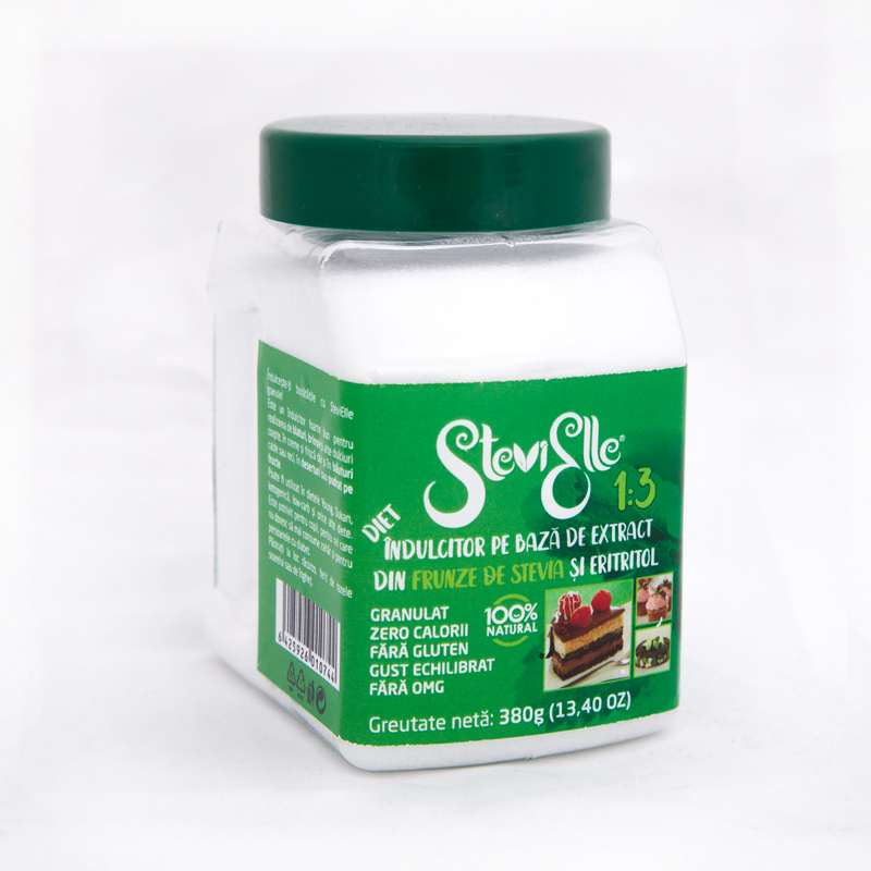 Indulcitor granule pe bază de extract din frunze de stevia, 350 gr, SteviElle