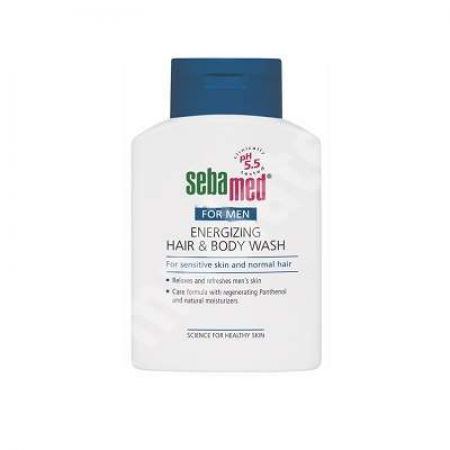 Gel de dus energizant corp si par pentru barbati Sensitive Skin, 200 ml, Sebamed