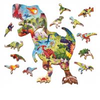 Puzzle din lemn Dinozaurii, 5 ani+, Ludattica