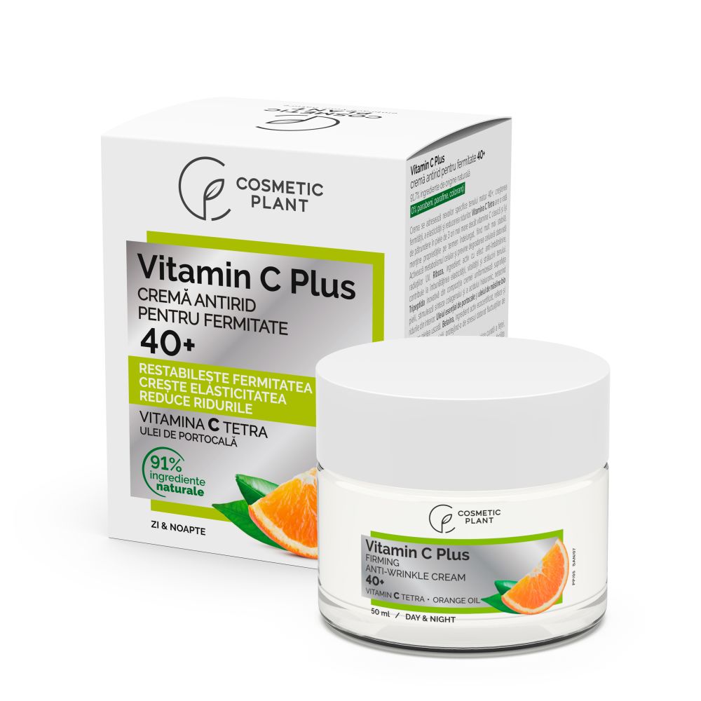 Crema antirid pentru fermitate vitamin C Plus 40+, 50 ml, Cosmetic Plant