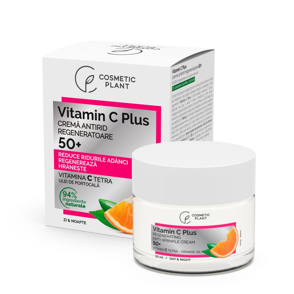 Crema antirid vitamin C Plus regeneratoare 50+, 50 ml, Cosmetic Plant