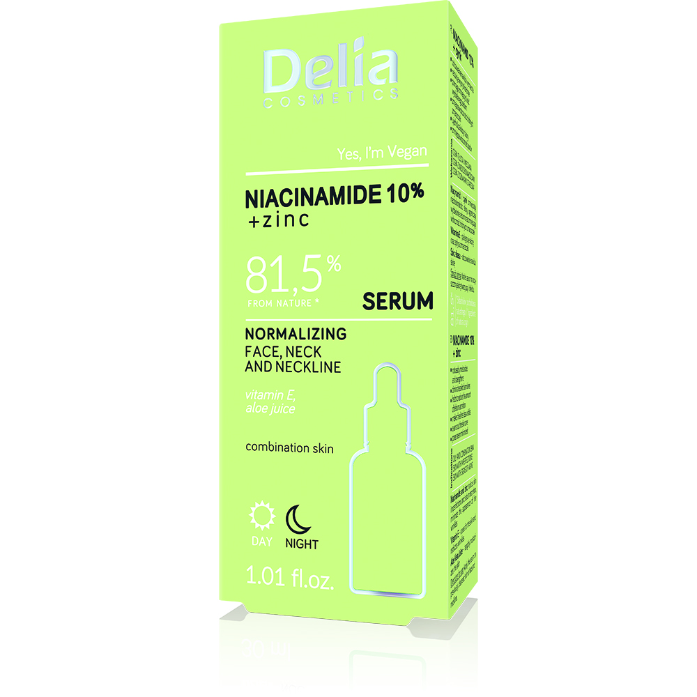 Ser pentru normalizare cu niacinamide 10% Normalizing, 30 ml, Delia Cosmetics