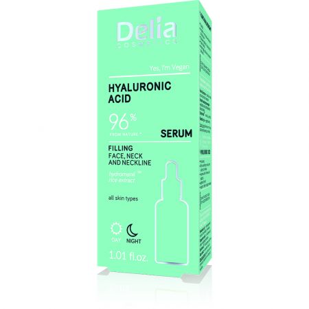 Ser antirid pentru fata, gat si decolteu Hyaluron Acid Filling, 30 ml, Delia Cosmetics