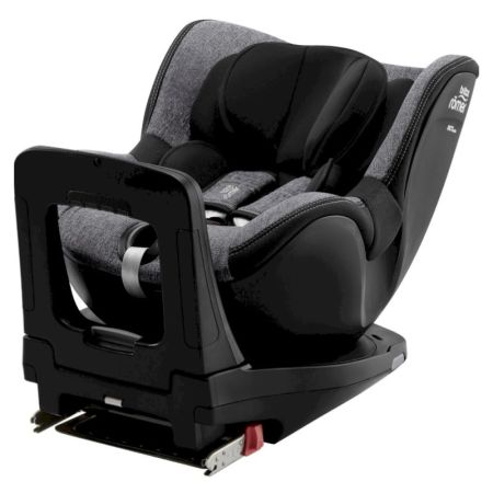 Scaun auto rotativ pentru copii Dualfix I-Size, 40-105 cm, Graphite Marble