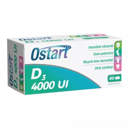 Ostart, D3 4000UI, 60 comprimate