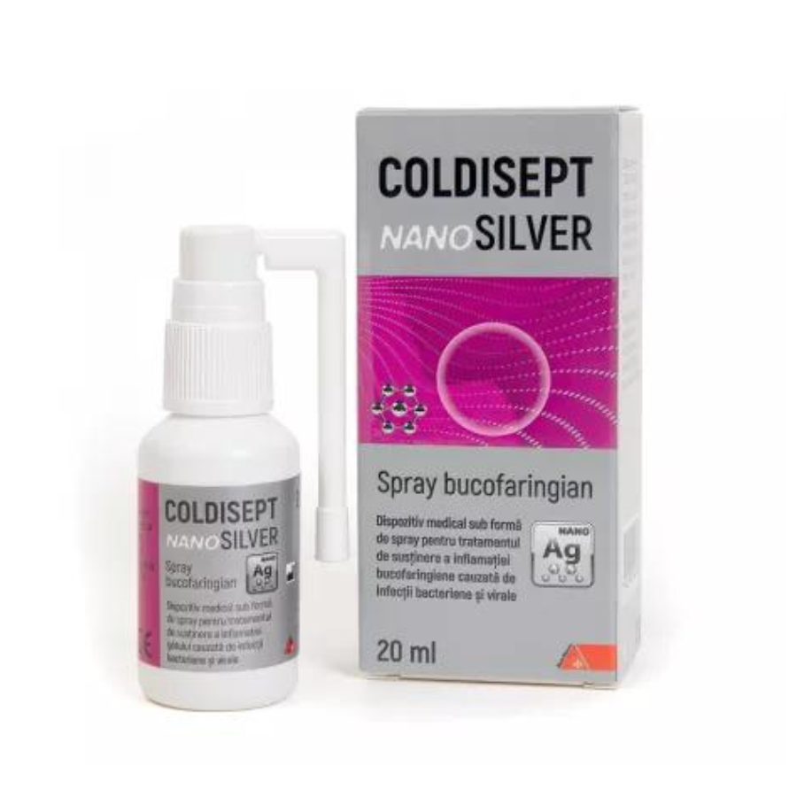 Coldisept NanoSilver Spray pentru gat, 20 ml, Arkona