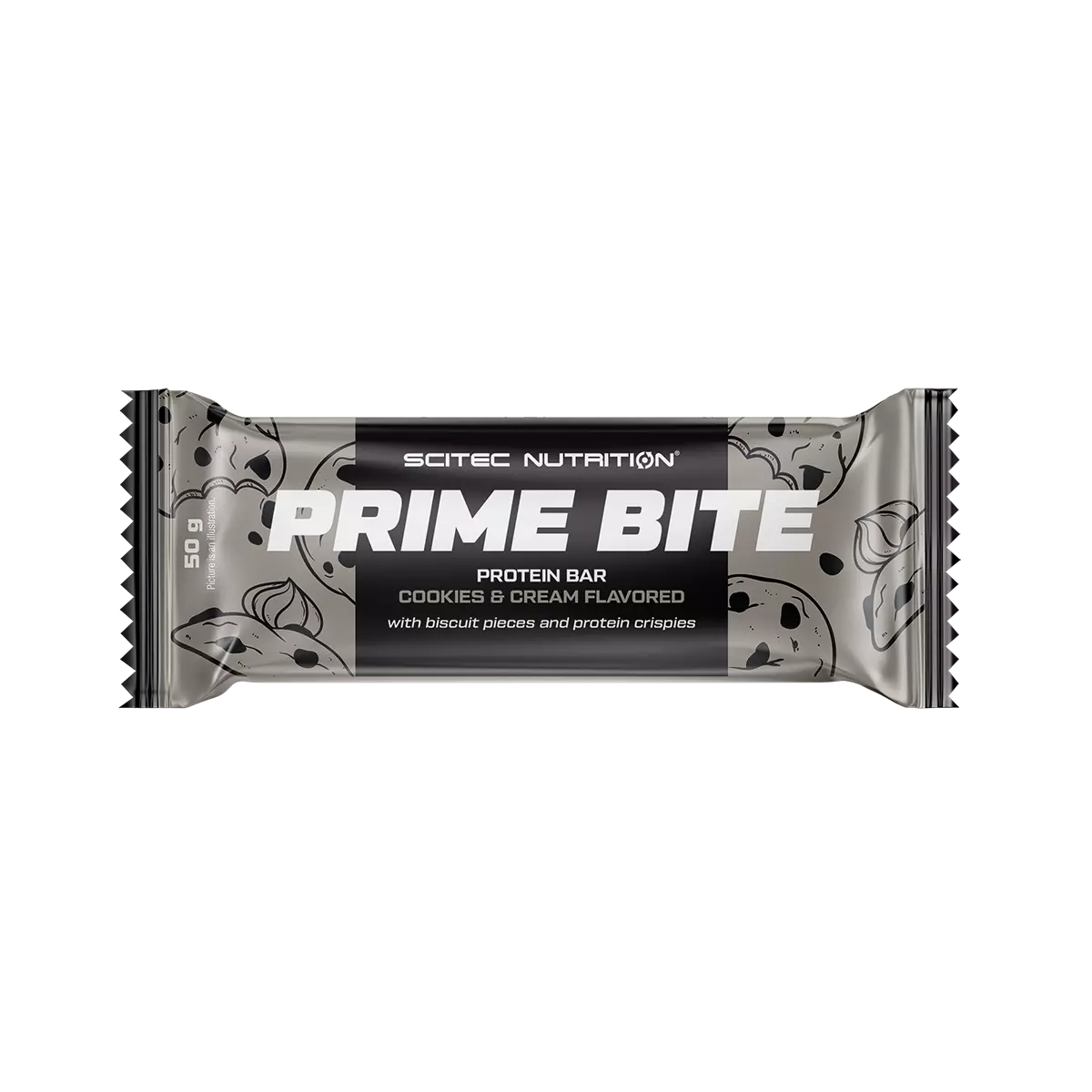 Baton proteic cookies cream Prime Bite, 50 g, Scitec Nutrition