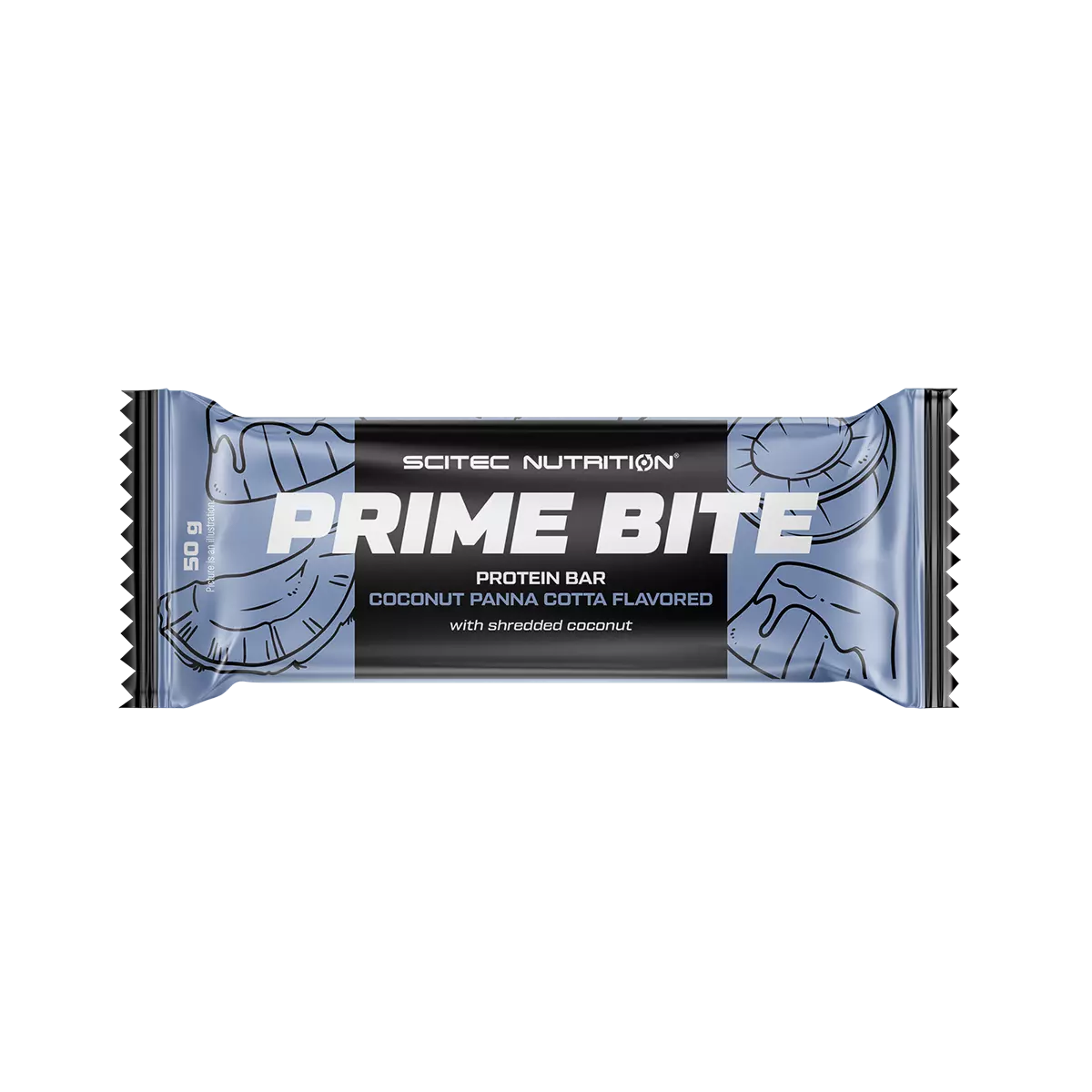 Baton proteic coconut panna cotta Prime Bite, 50 g, Scitec Nutrition