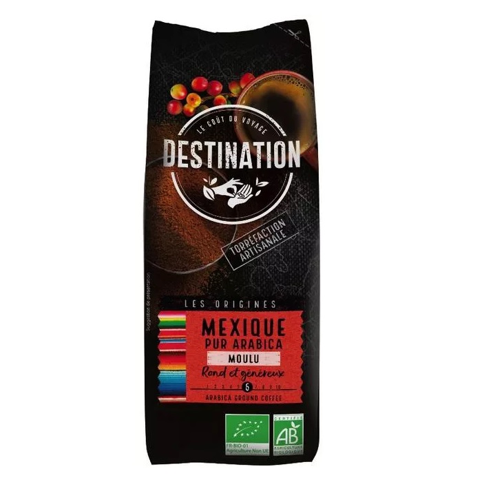 Cafea bio macinata Mexique Pur Arabica, 250 g, Destination
