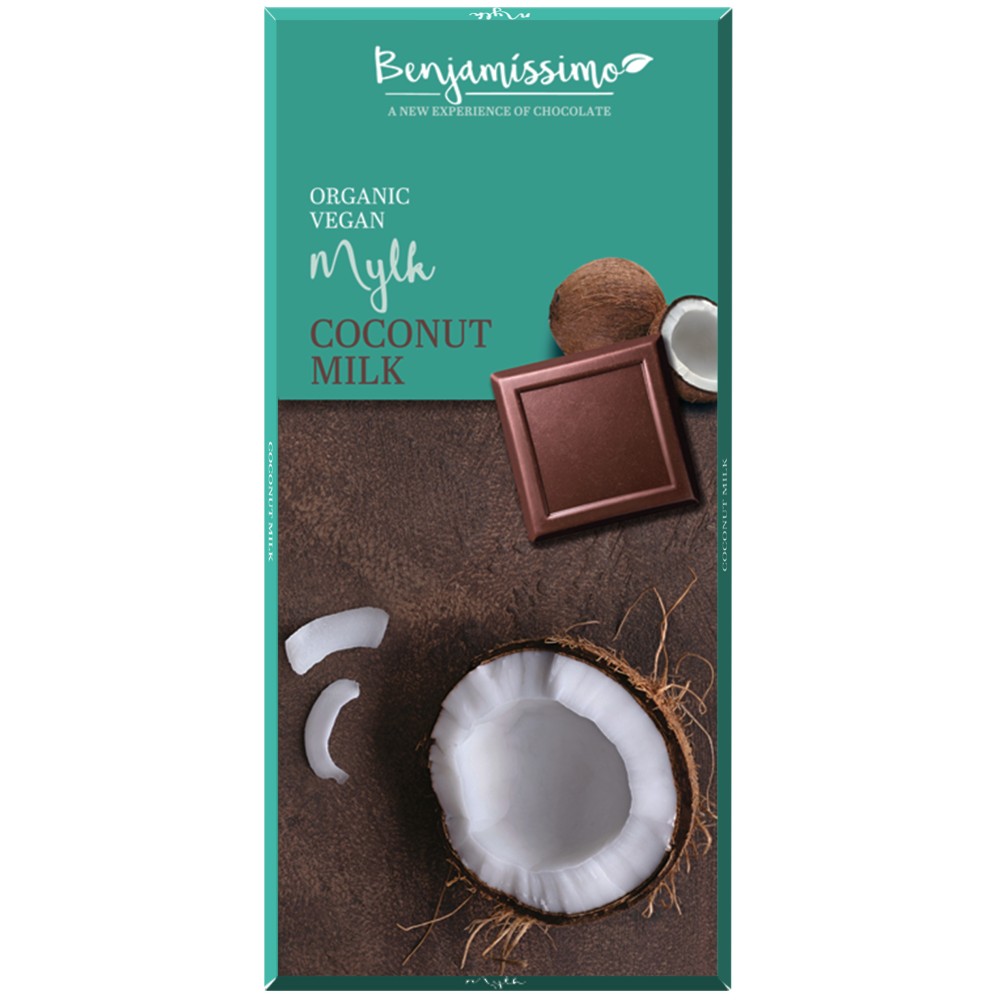 Ciocolata cu cocos Bio, 70 g, Benjamissimo