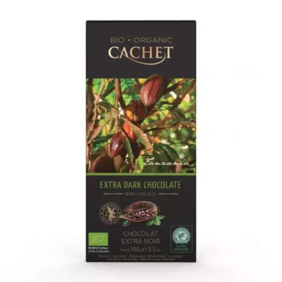Ciocolata Bio  amaruie cu 85% cacao, 100g, Cachet