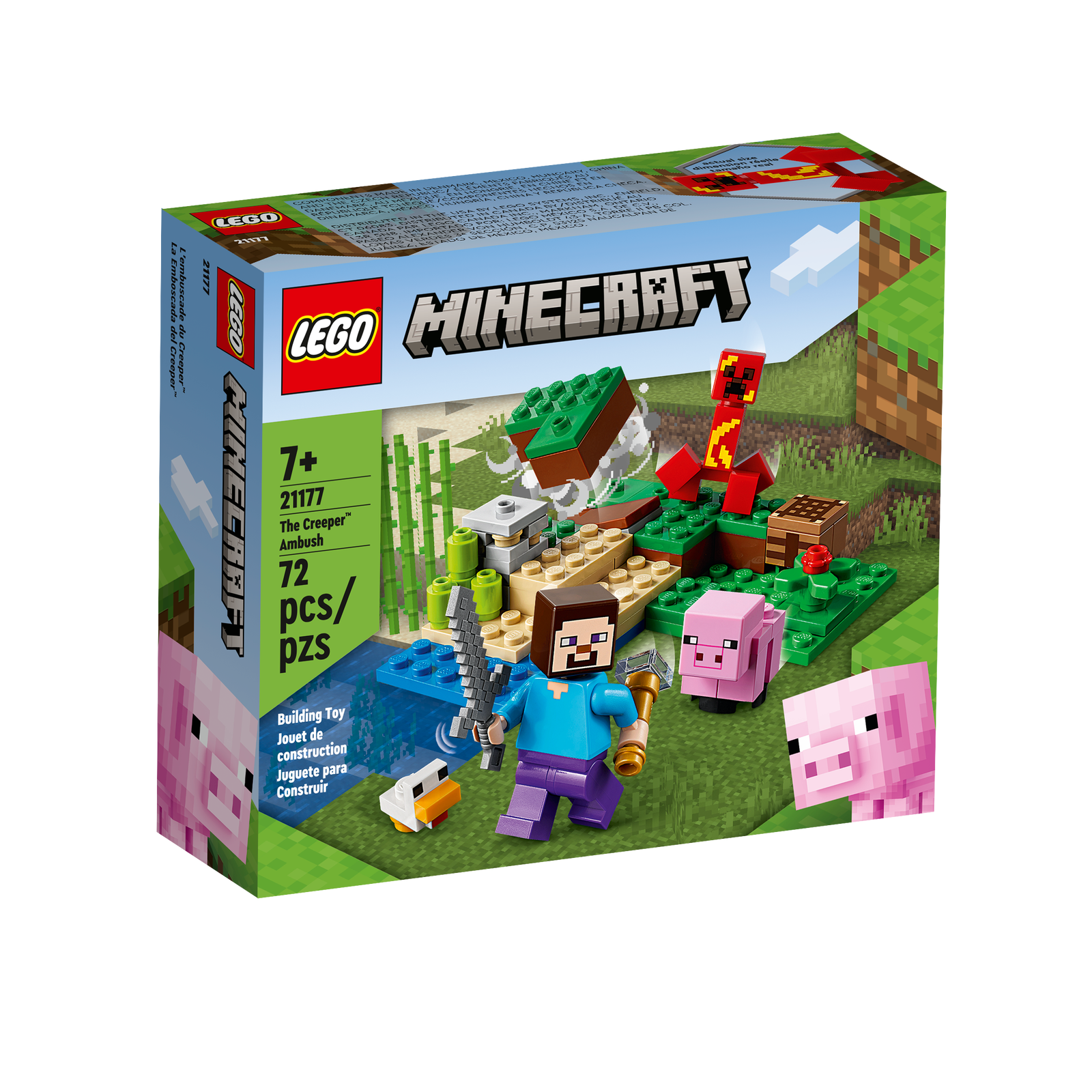 Ambuscada Creeper, Lego Minecraft, 7 ani+, Lego