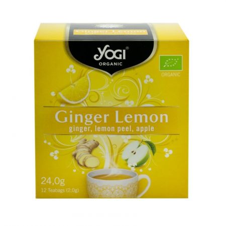 Ceai bio ghimbir, lamaie si mar, 24 g, Yogi Tea