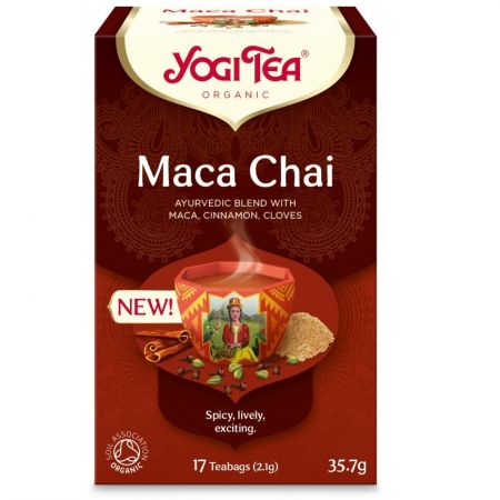 Ceai bio Maca Chai, 17 plicuri/35.7 g, Yogi Tea