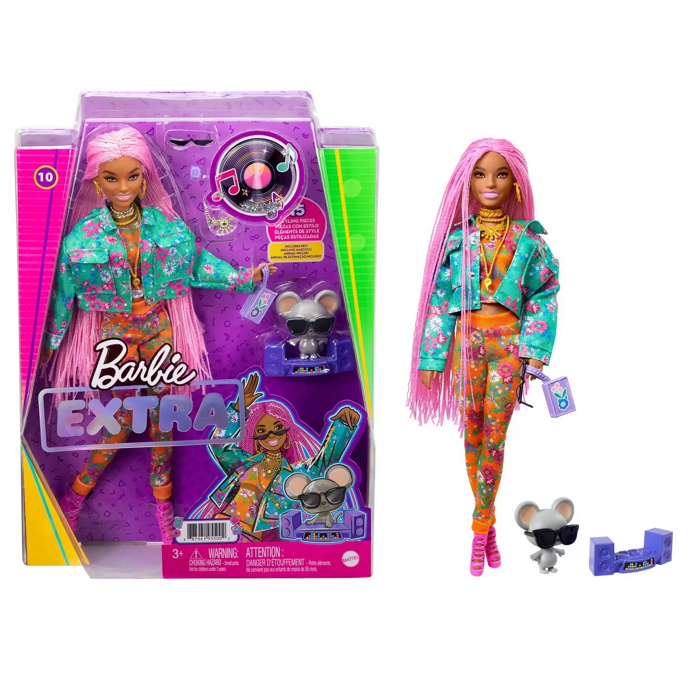 Papusa Extra Style, Codite Impletite, Barbie
