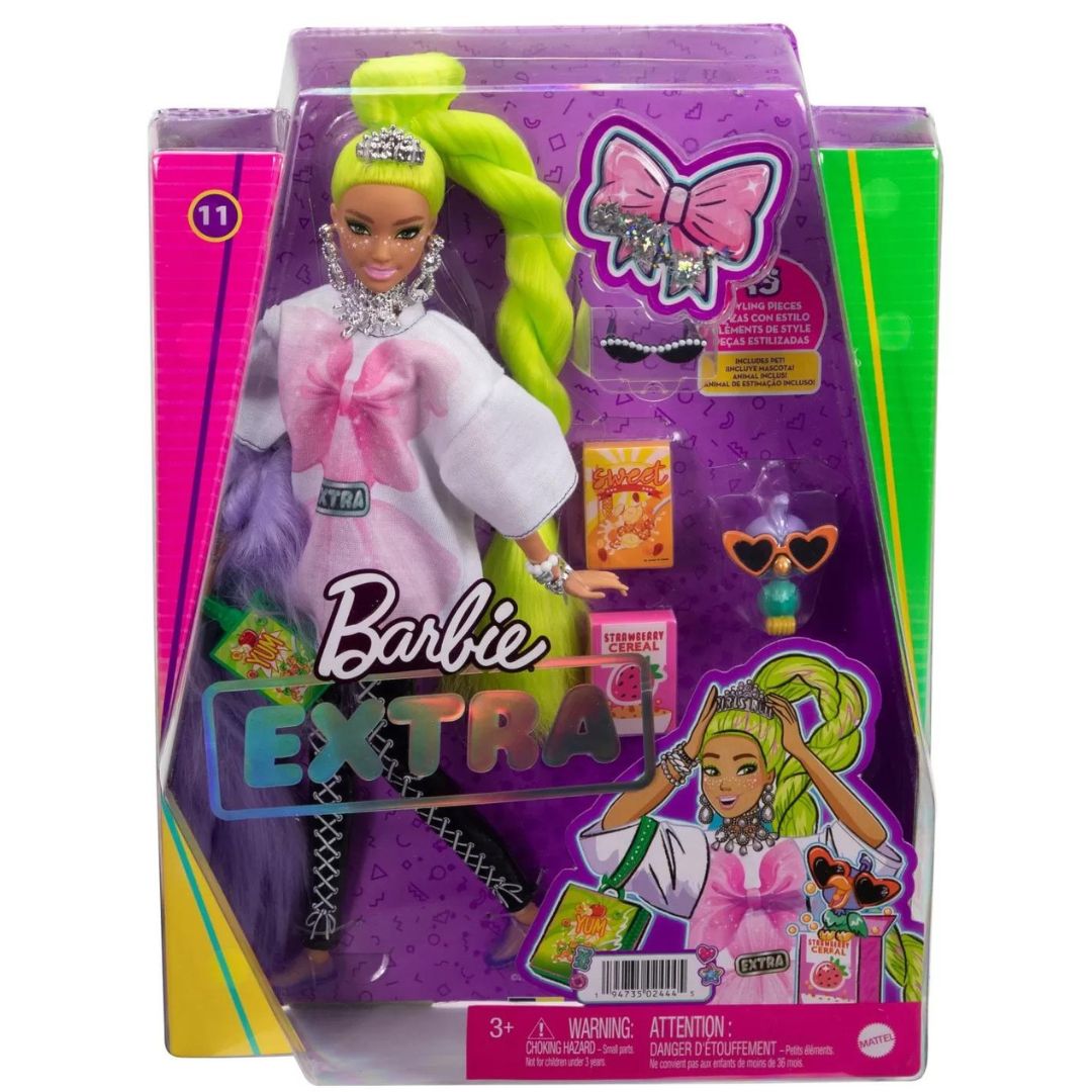 Papusa Extra Barbie, Par verde neon, Barbie