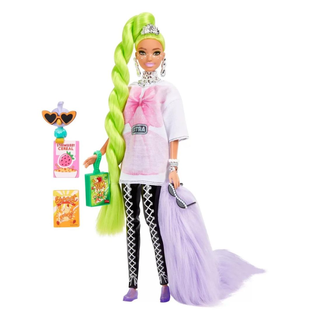 Papusa Barbie Extra, Par verde neon, Barbie