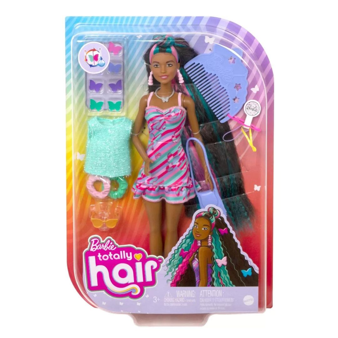 Papusa Totally Hair, Curcubeu, Barbie