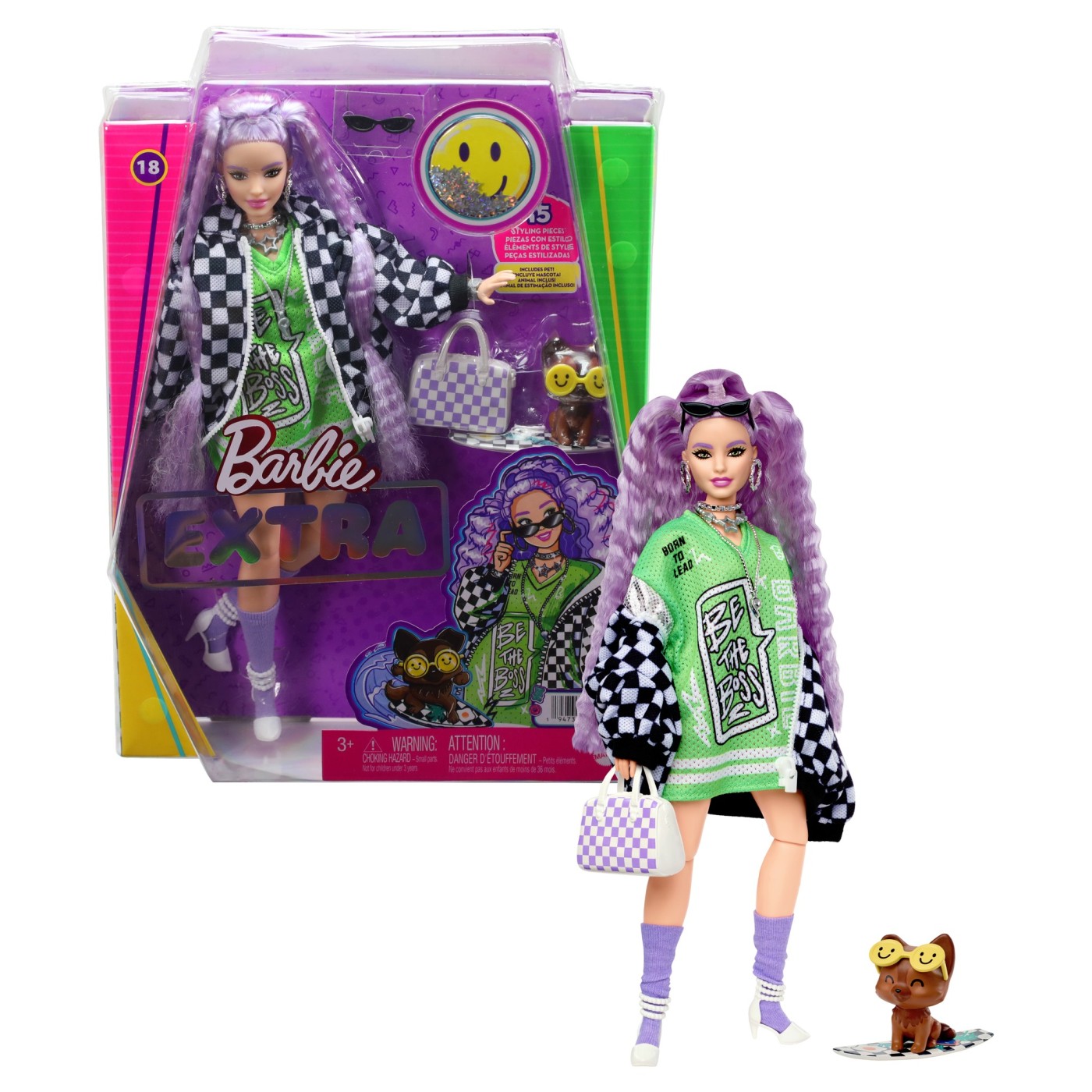 Papusa Barbie Extra, Jacheta Oversized, Barbie