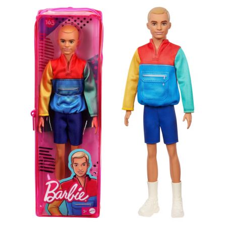 Papusa baiat Barbie Fashionista, cu tinuta lejera multicolora, Barbie