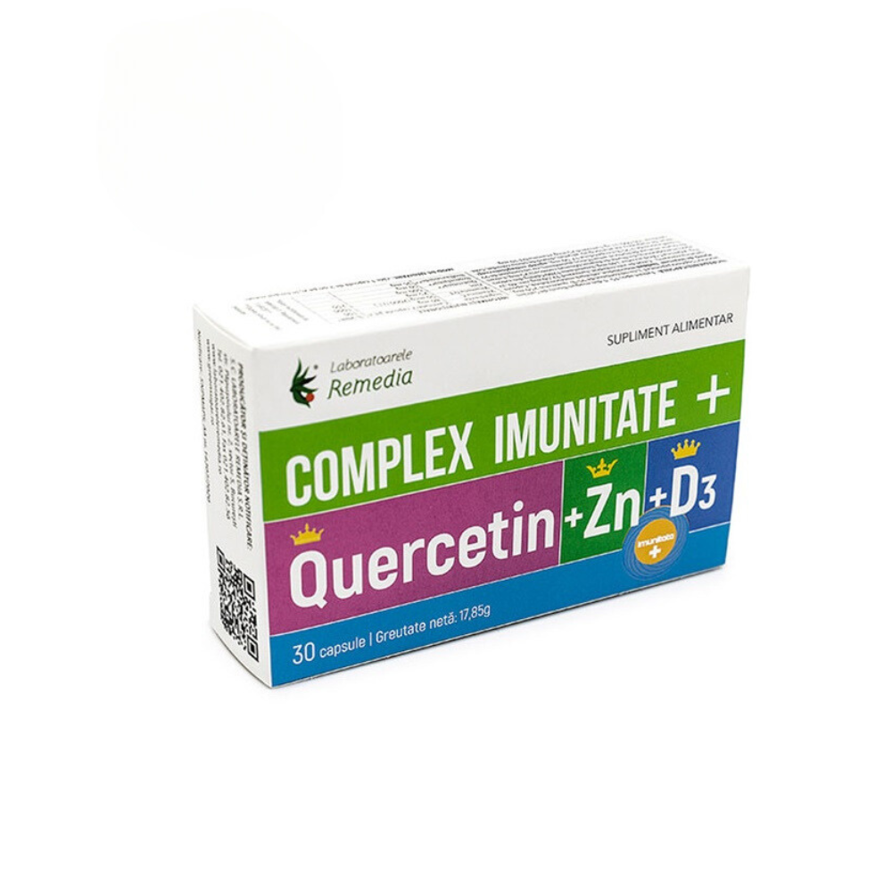 Complex Imunitate+Quercetin cu zinc si vitamina D3, 30 capsule, Remedia
