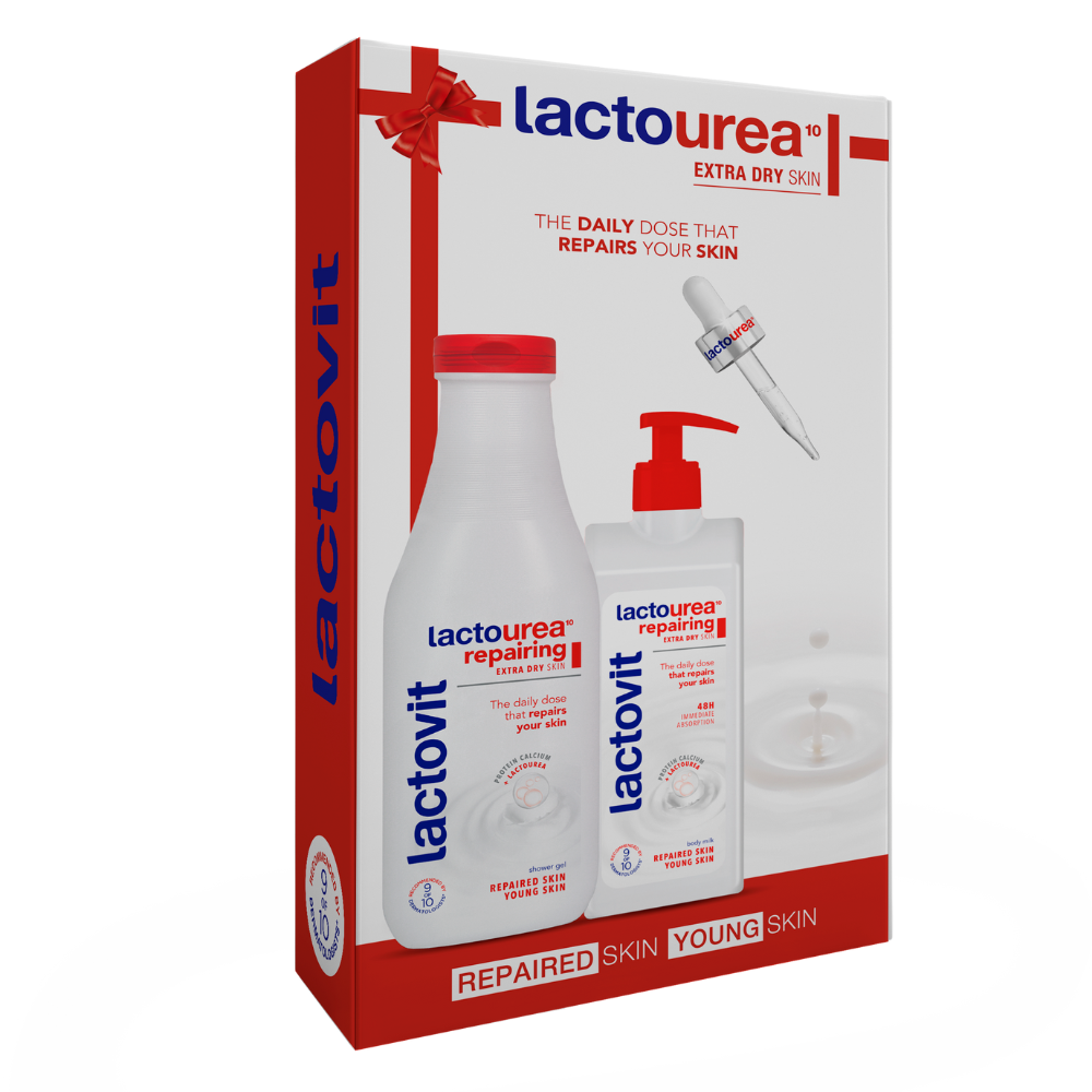 Pachet Gel de dus 600 ml si Lapte de corp 400 ml Lactourea, Lactovit