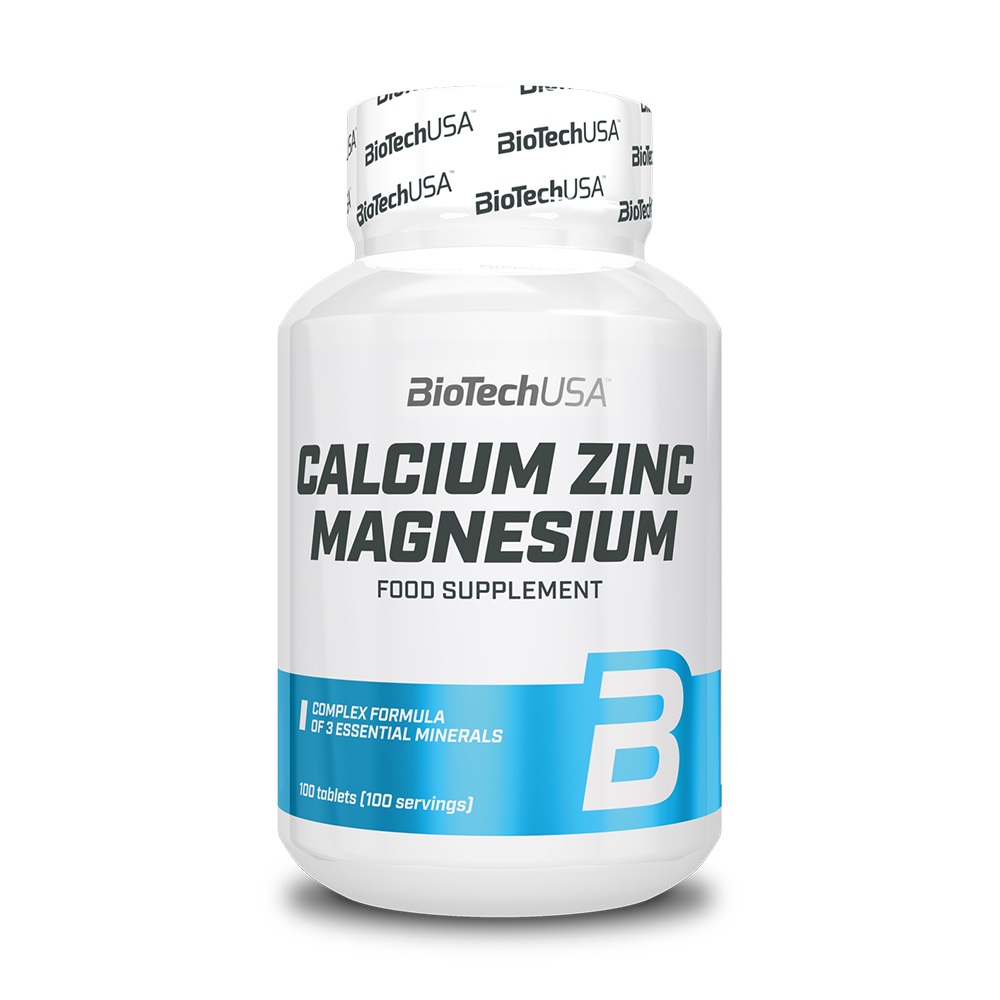 Calciu Zinc Magneziu, 100 tablete, BioTech USA