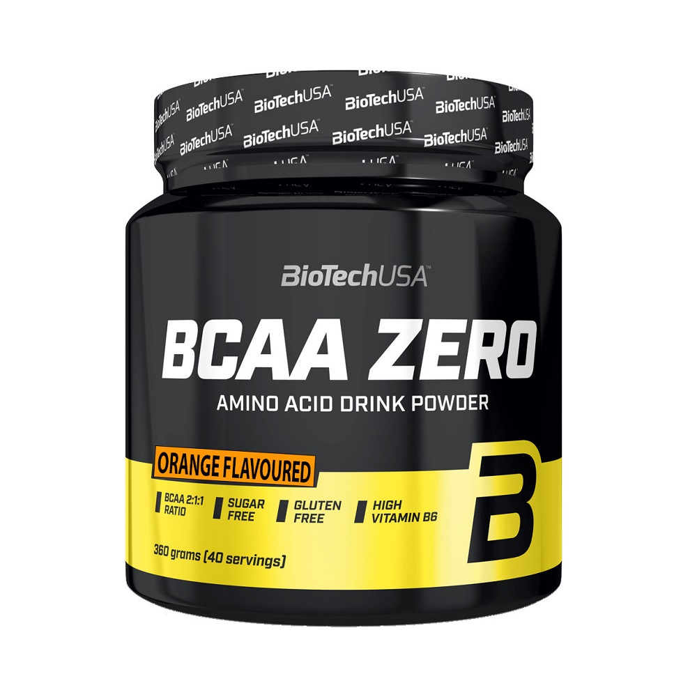 BCAA Zero cu aroma de portocale, 360 gr, BioTech USA